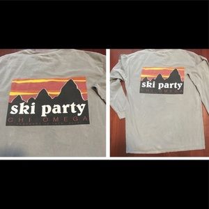 Chi omega ski party shirt
